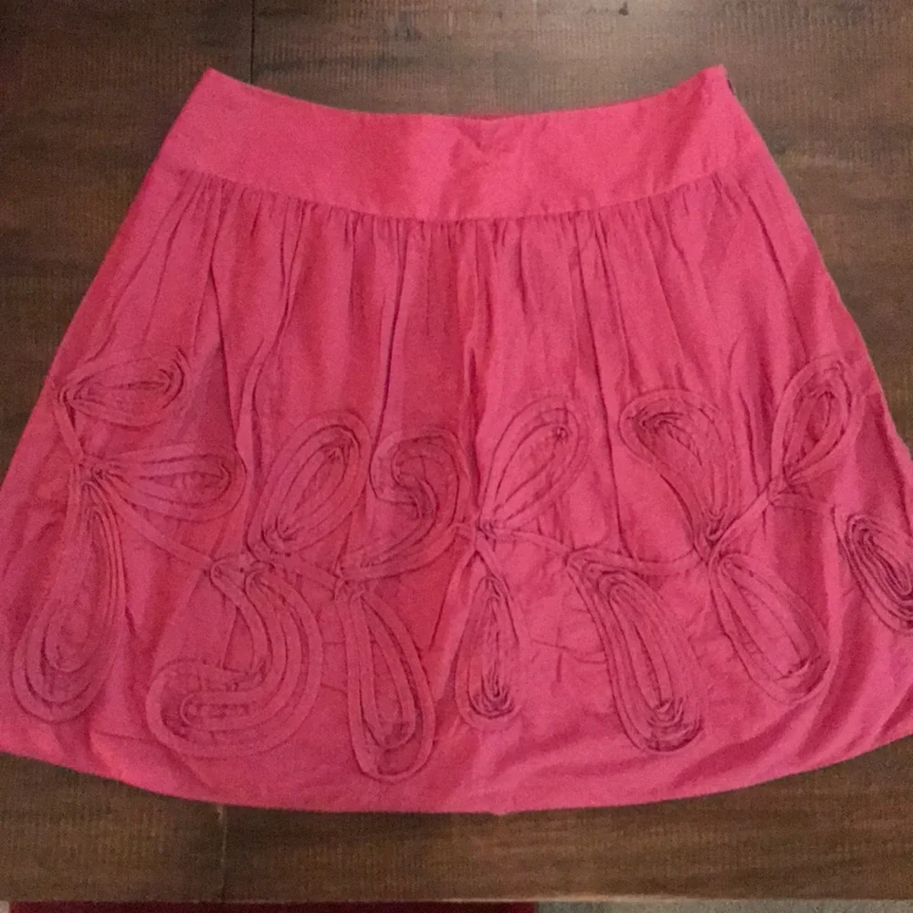 ANN TAYLOR LOFT PETITES Soutache Trimmed A-Line Skirt - Picture 1 of 8